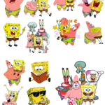 Spoze Bob and Patrick Stickers