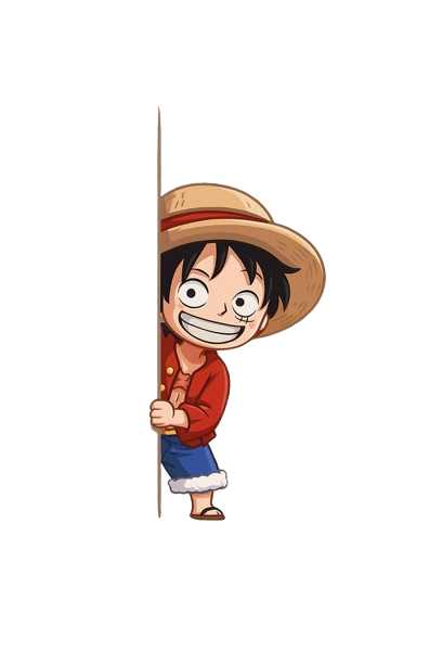 Peeking Luffy Waterproof Vinyl Sticker